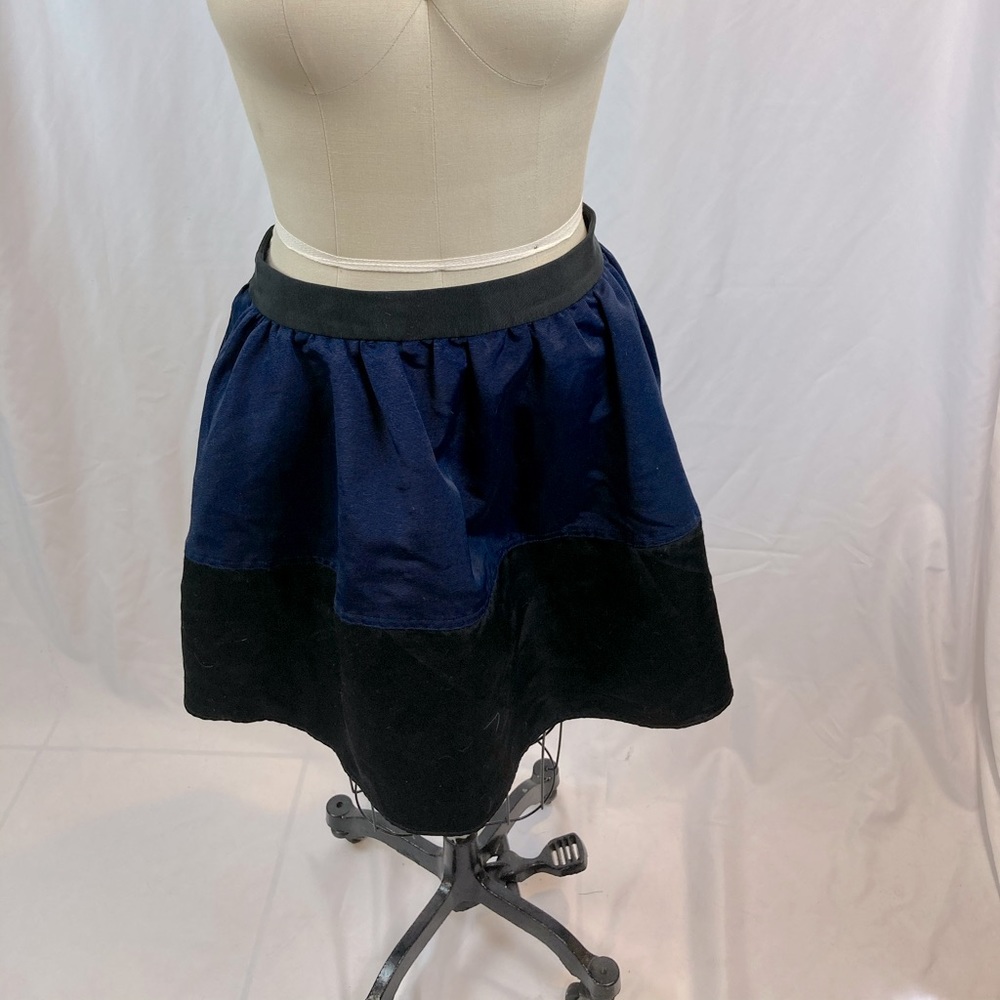 Stunning royal blue taffeta Express flare skirt